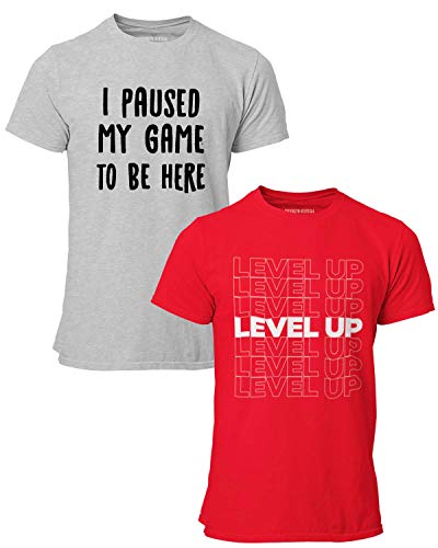 Brooklyn Vertical 2er Pack Video Gamer Gaming Kurzarm Rundhals T-Shirt wi... - Bild 25 von 64