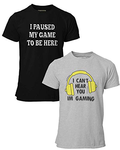 Brooklyn Vertical 2er Pack Video Gamer Gaming Kurzarm Rundhals T-Shirt wi... - Bild 41 von 64