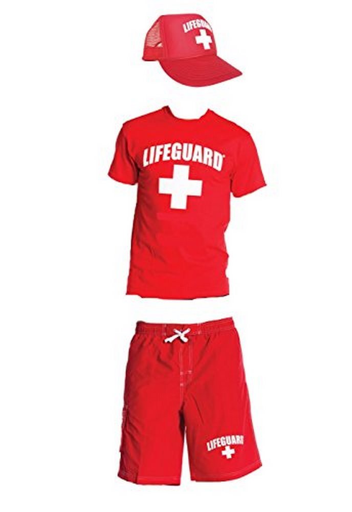LIFEGUARD Officially Licensed Mens Combo Halloween Costume Pack Shorts, Shirt... - Picture 4 of 13