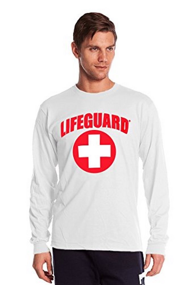 LIFEGUARD Official Guys LongSleeve Printed Tee (XXLarge White) for