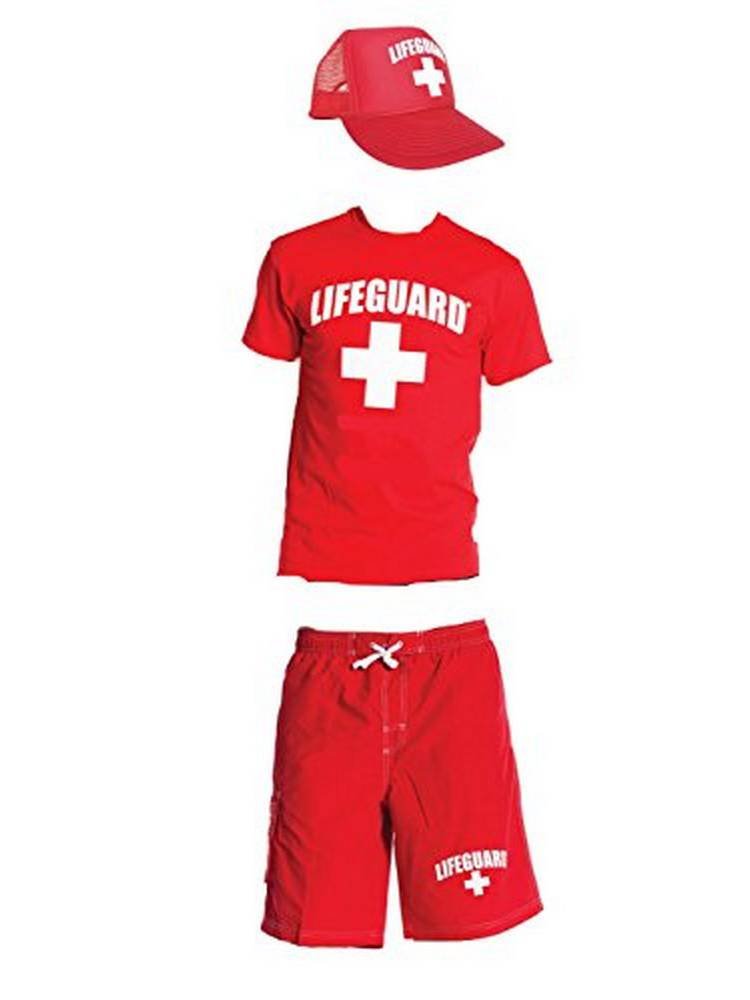 LIFEGUARD Officially Licensed Mens Combo Halloween Costume Pack Shorts, Shirt... - Picture 2 of 13