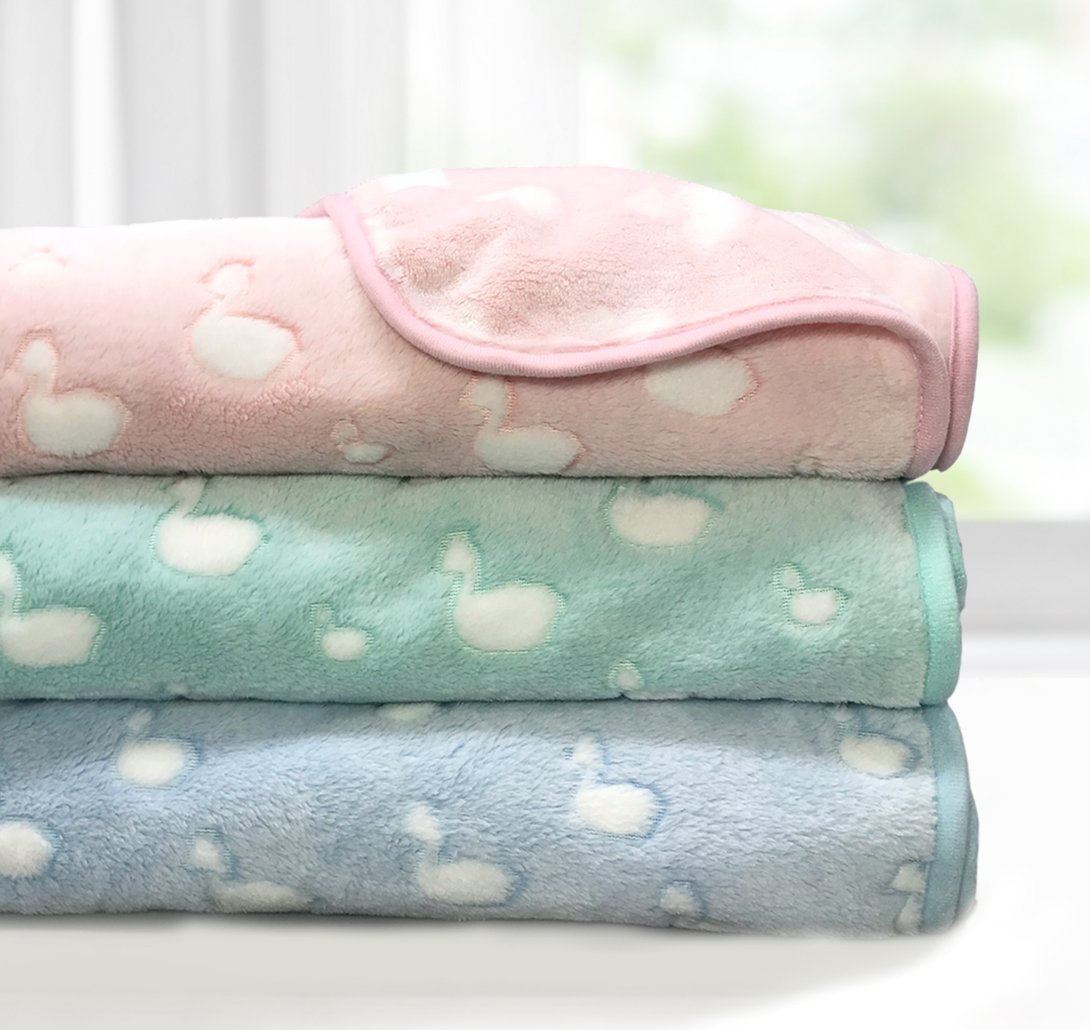 effe bebe coperta passeggino bambino in pile corallo anatra 30"x40" - Foto 7 di 16