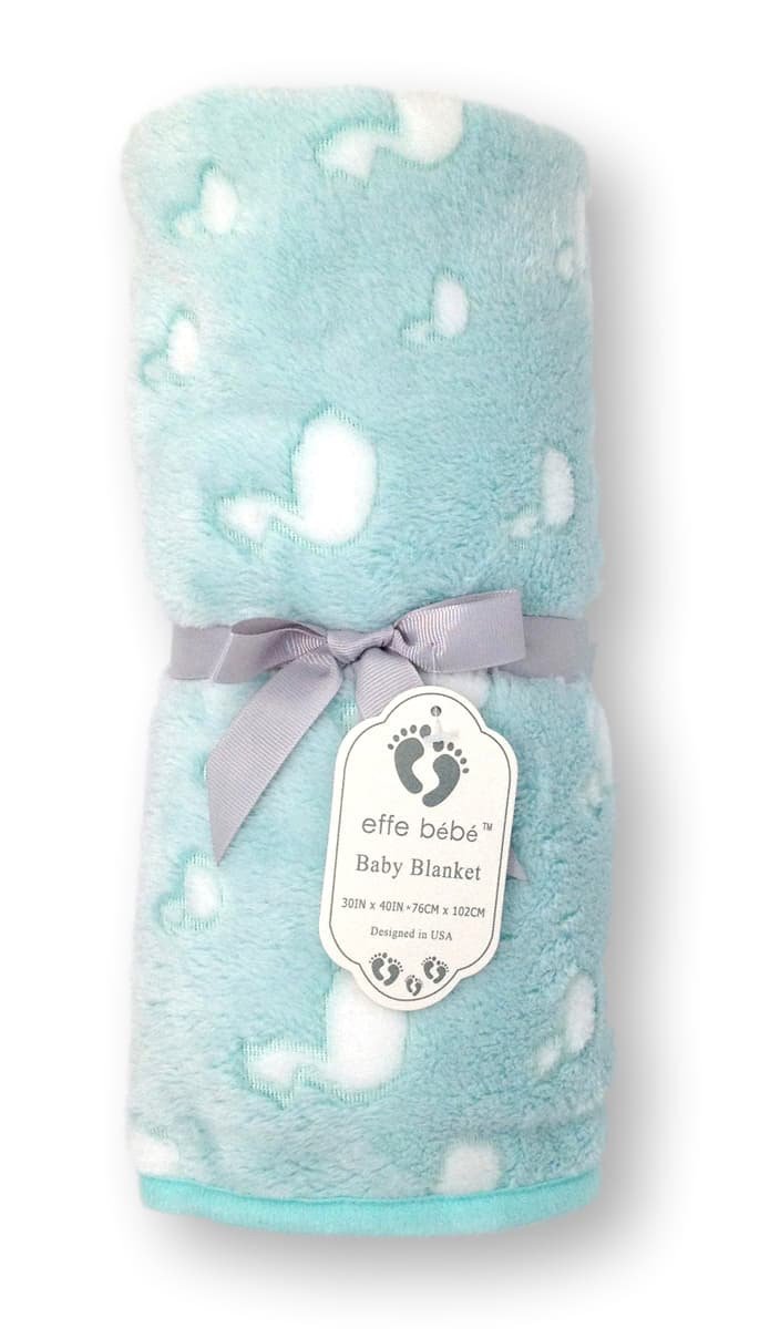 effe bebe coperta passeggino bambino in pile corallo anatra 30"x40" - Foto 10 di 16