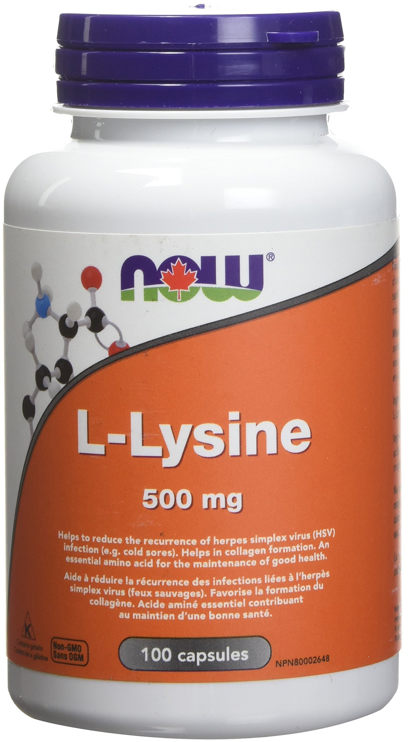 NOW FOODS LLysine 500Mg, 100 CT 733739801104 eBay