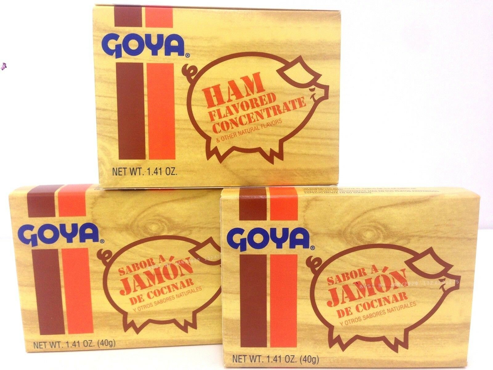 3 BOXES OF GOYA HAM FLAVOR CONCENTRATE 1.41 OZ