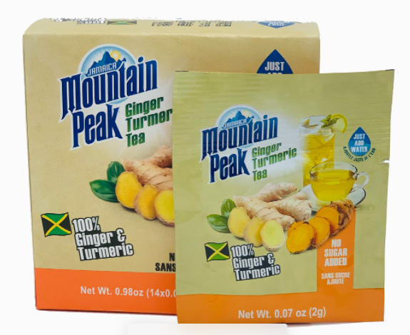 Jamaica Mountain Peak Ginger Turmeric Tea (Pack of 14 Sachets)