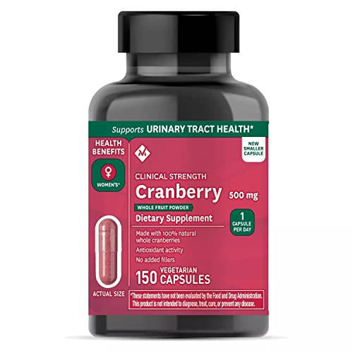 Member's Mark Clinical Strength Cranberry Supplement 500mg, 150 Count (2 Pack)