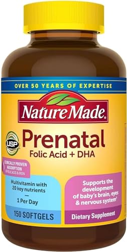 Nature Made Prenatal + DHA 200 mg Softgels, 150 Count