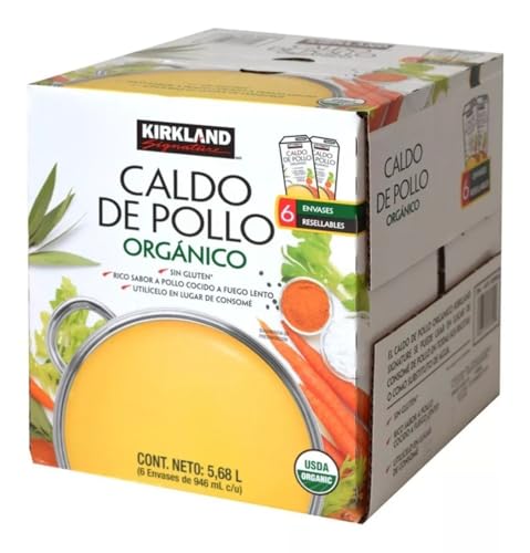 Kirkland Signature Organic Gluten-Free Chicken Stock, 32 fl oz (6-Pack)