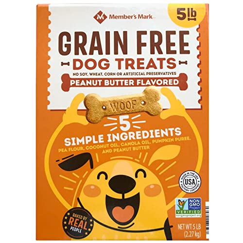 Grain Free Peanut Butter Dog Treats, 5 lb (Pack of 2)