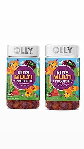 OLLY Kids Multivitamin + Probiotic Gummies, Berry