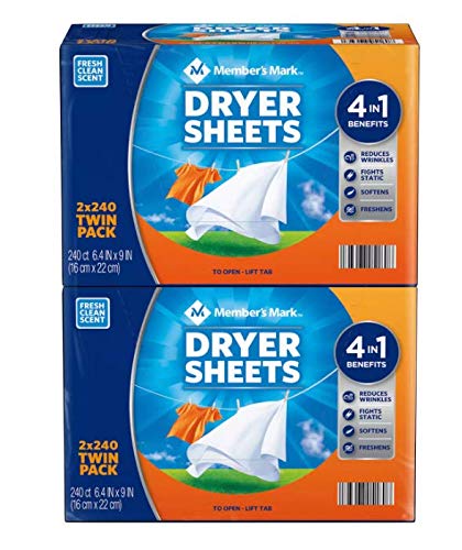 Member's Mark Fabric Softener Dryer Sheets