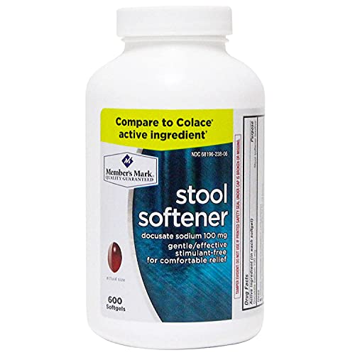 Member's Mark Stool Softener, Docusate Sodium 100 mg (600 Softgels)