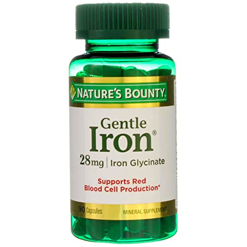 Nature's Bounty Gentle Iron 28 mg, 90 Capsules (4-Pack)