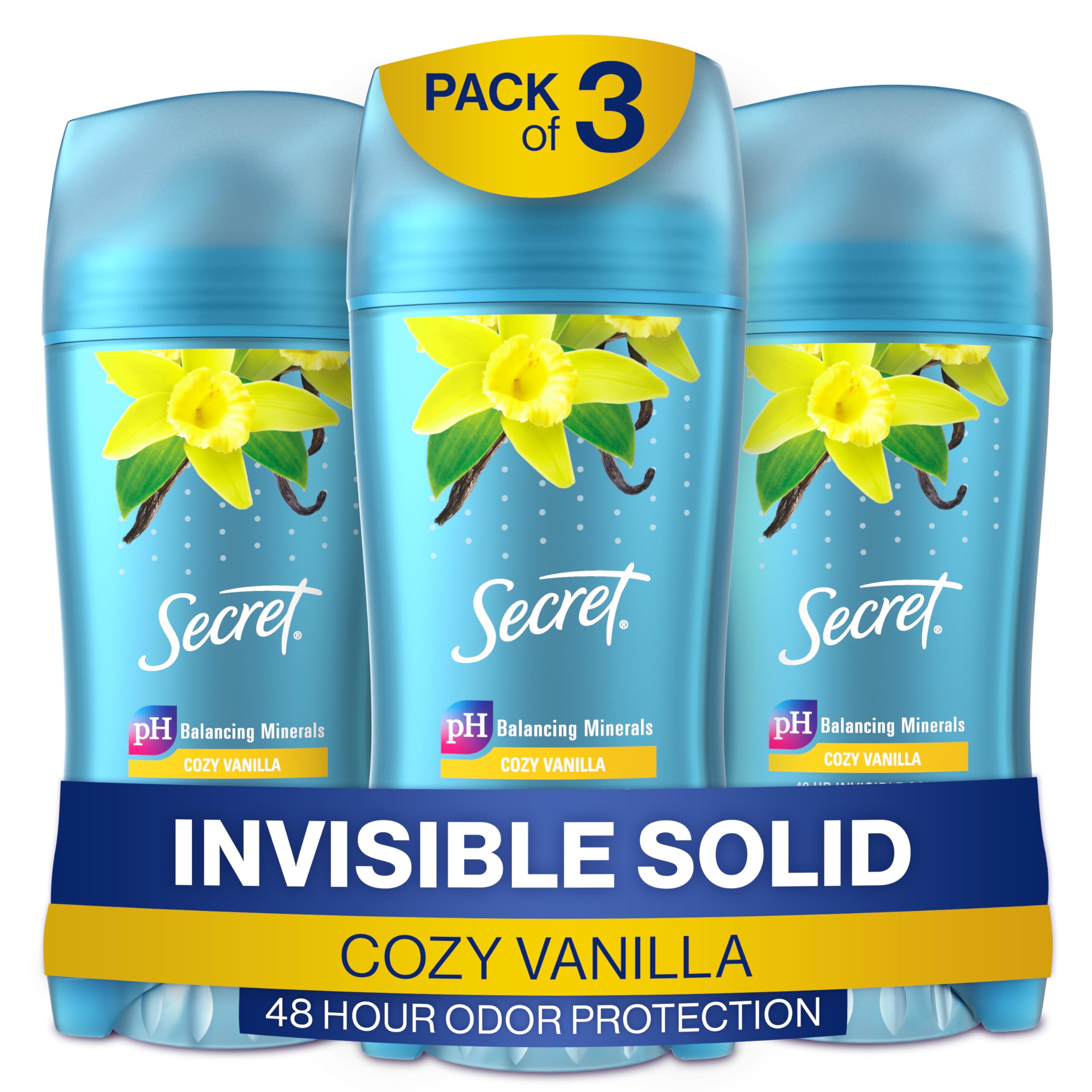 Secret 48-Hour Invisible Solid Antiperspirant, Vanilla