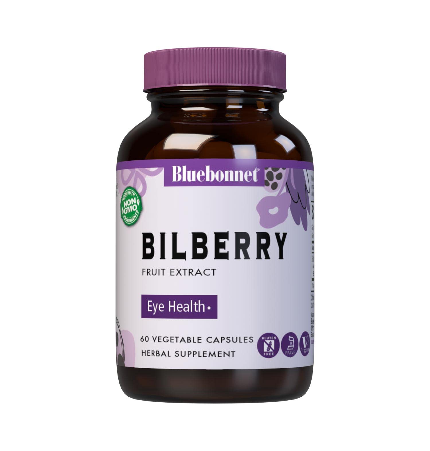 Bluebonnet Bilberry Fruit Extract - 60 Vegetable Capsules