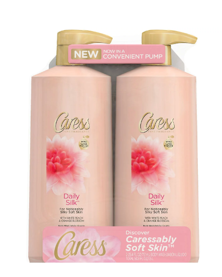 Caress Daily Silk Body Wash, White Peach & Orange Blossom (25.4 fl. oz., 2 Pack)