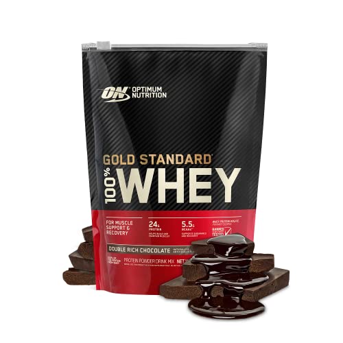 Optimum Nutrition Gold Standard 100% Whey Protein Powder, Double Rich Chocolate, 1 lb