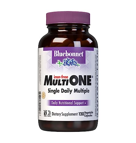 Bluebonnet Multi One Iron-Free Multivitamin, 120 Vegetable Capsules