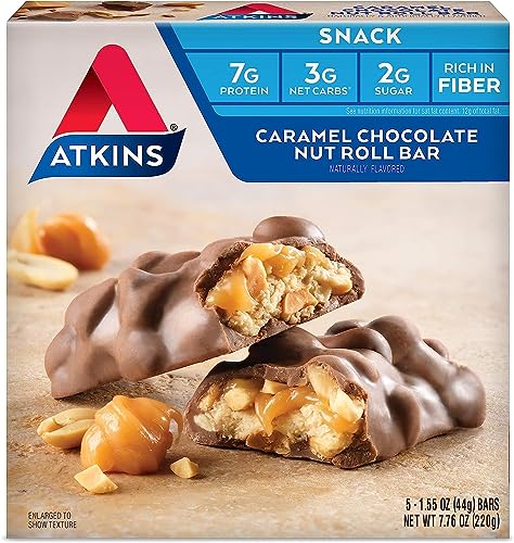 Atkins Caramel Chocolate Nut Roll Snack Bar