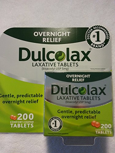 Dulcolax Laxative 5 mg Comfort Coated Tablets (200 Count)