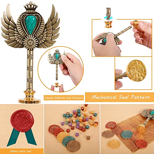 Kit Ceralacca 12 Pezzi Con Timbri 3D - Ideale Per Buste, Inviti E Fai Da Te