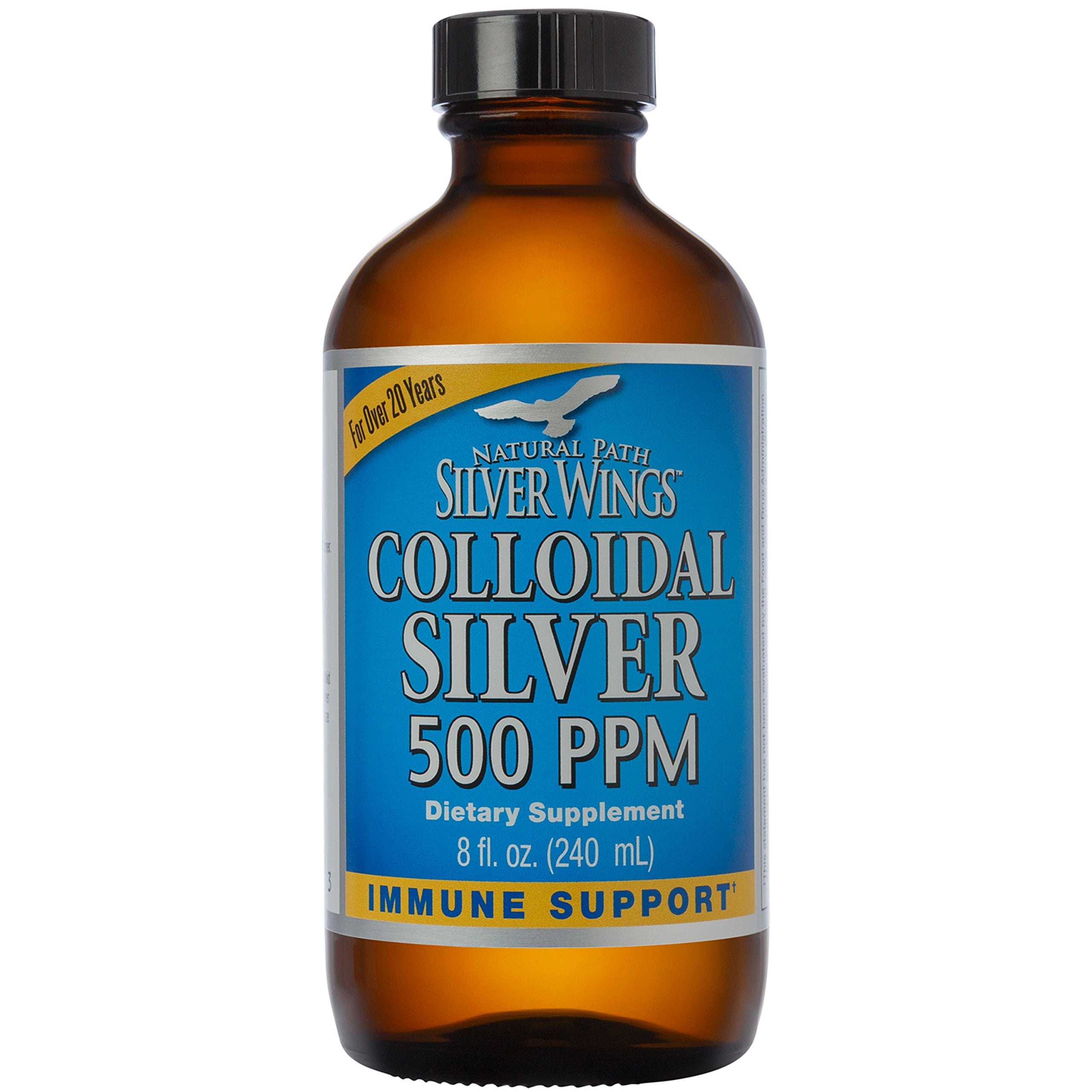 Natural Path Silver Wings Colloidal Silver 500 ppm, 8 fl oz