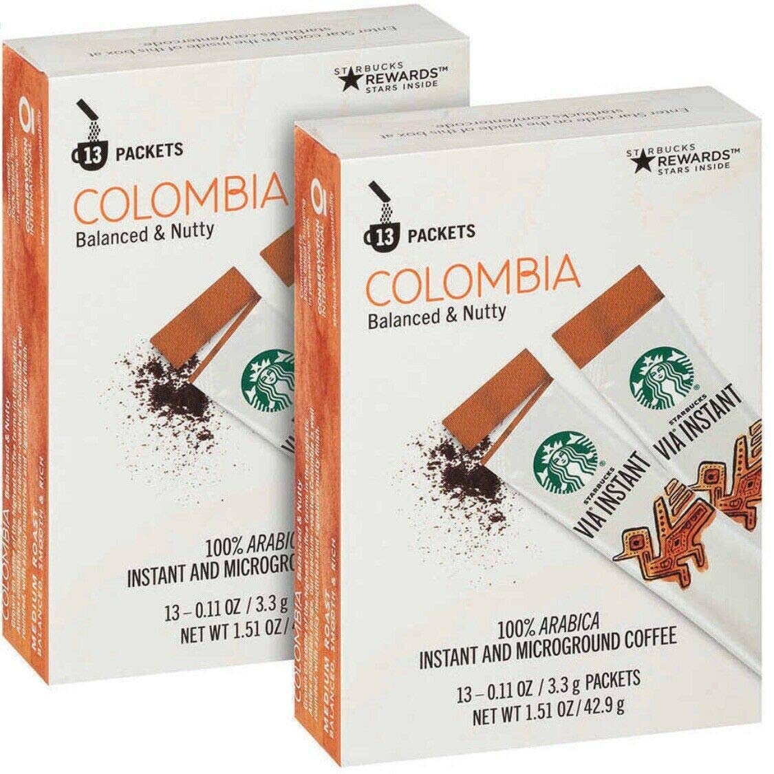 Starbucks VIA Instant Colombia Medium Roast Coffee (2 x 26 Count)