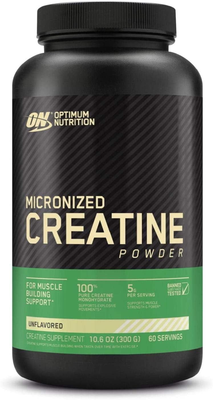 Optimum Nutrition Micronized Creatine Monohydrate Powder, Unflavored (300 g)