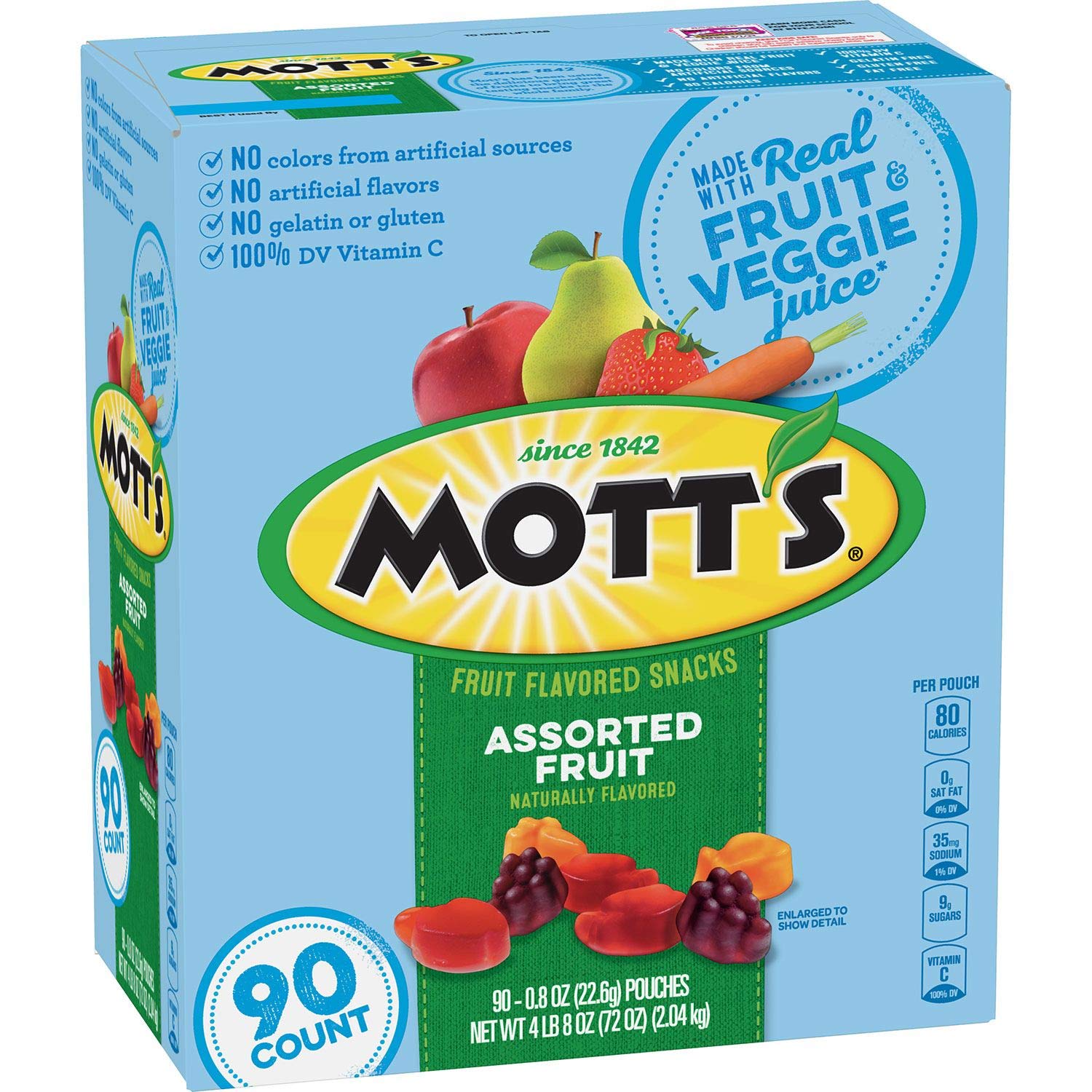 Mott's Medley Assorted Fruit Snacks, 0.8 oz (90-Count)