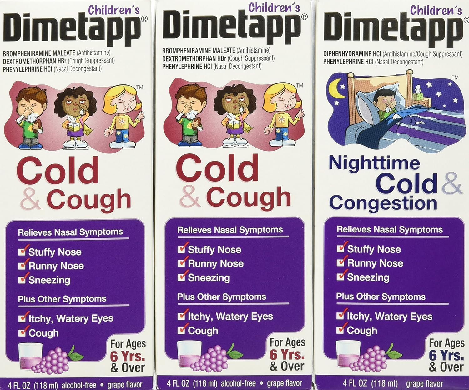 Dimetapp Children's Cold & Cough Plus Day/Night Value Bundle (3 Pack)
