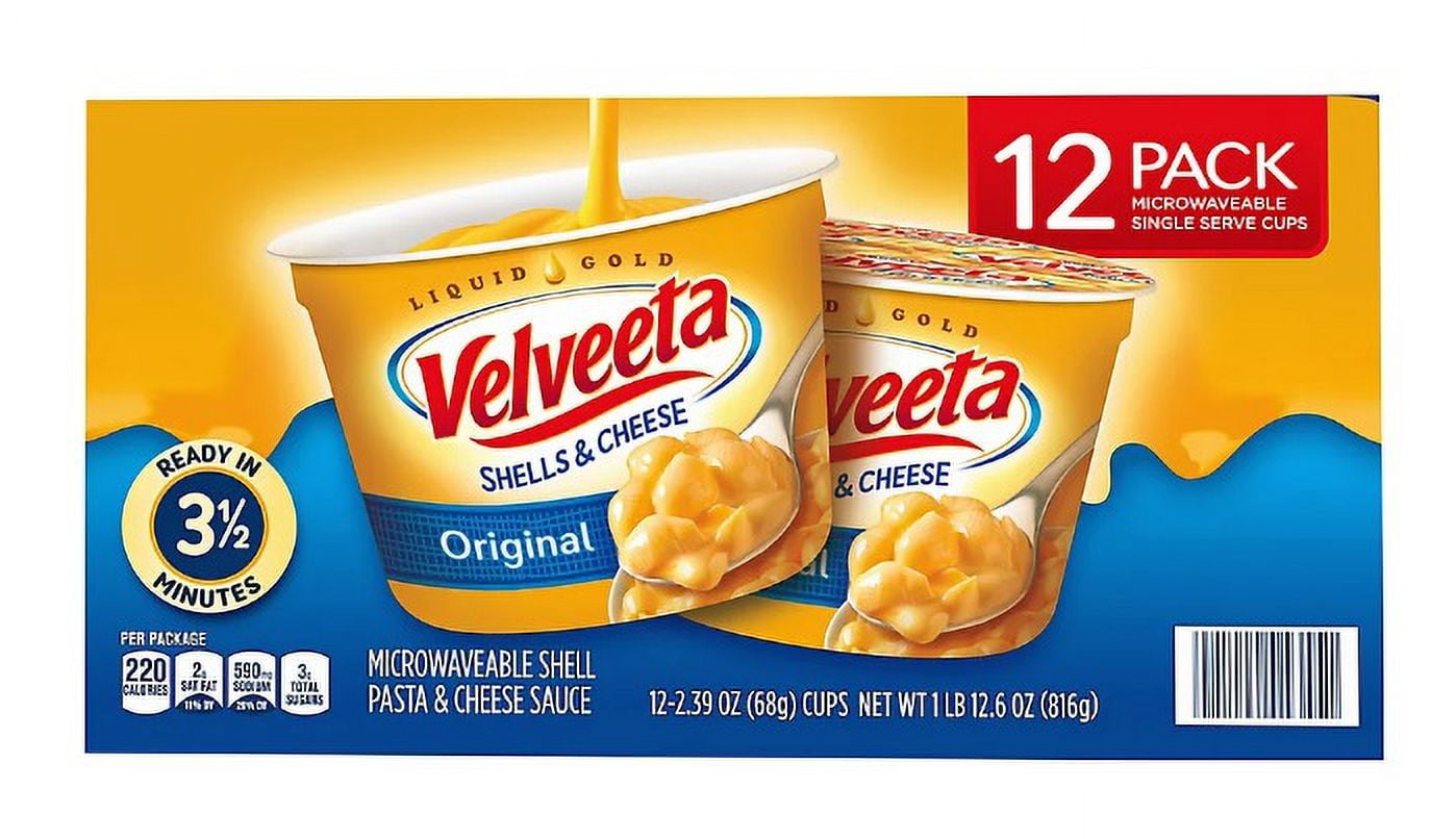 Velveeta Shells & Cheese Original Microwavable Pasta (12 Pack, 2.39 oz)