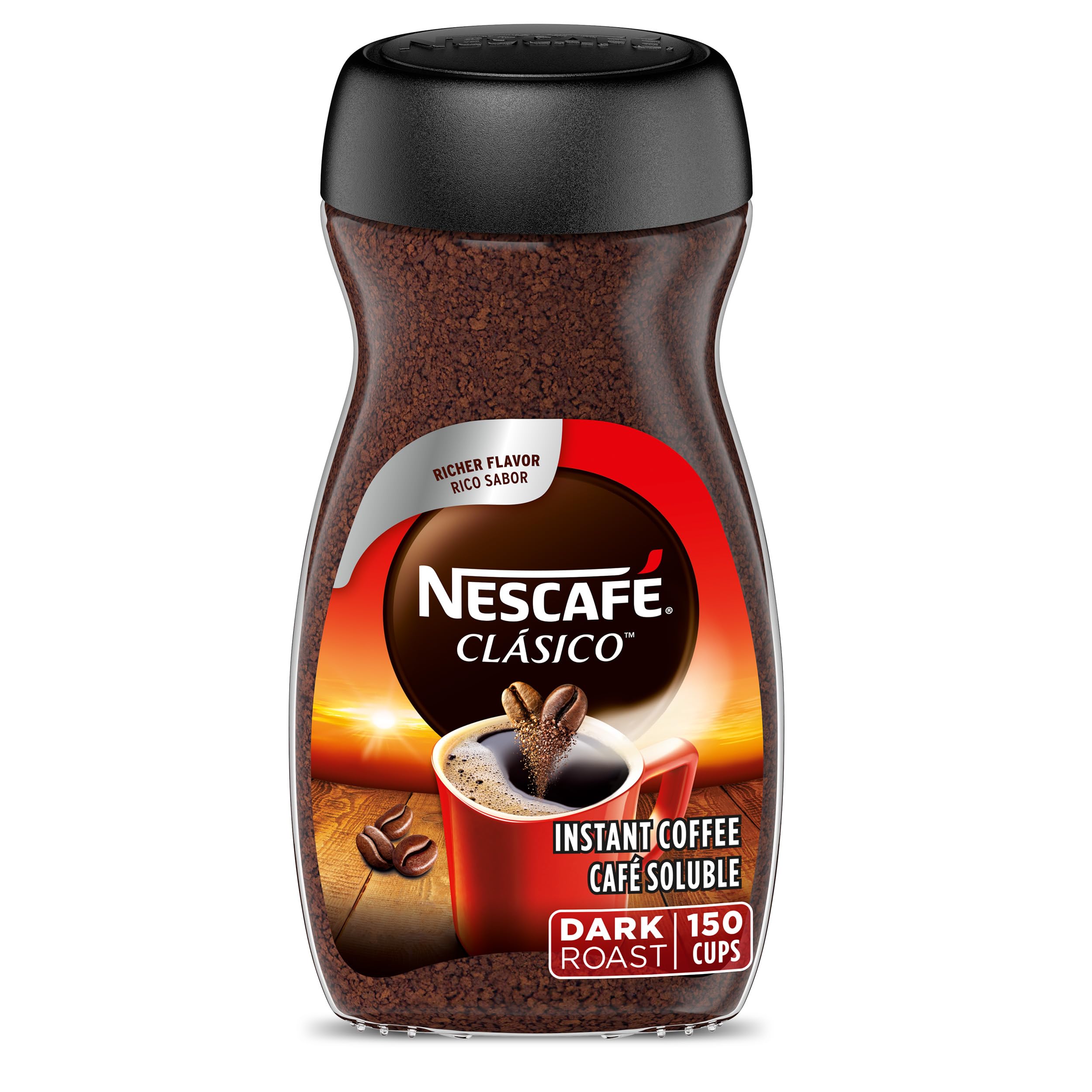 NESCAFÉ CLÁSICO Instant Coffee, Dark Roast, 10.5 oz