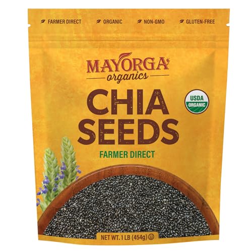 Mayorga Organic Raw Chia Seeds, Plant-Based Omega-3 & Protein Superfood