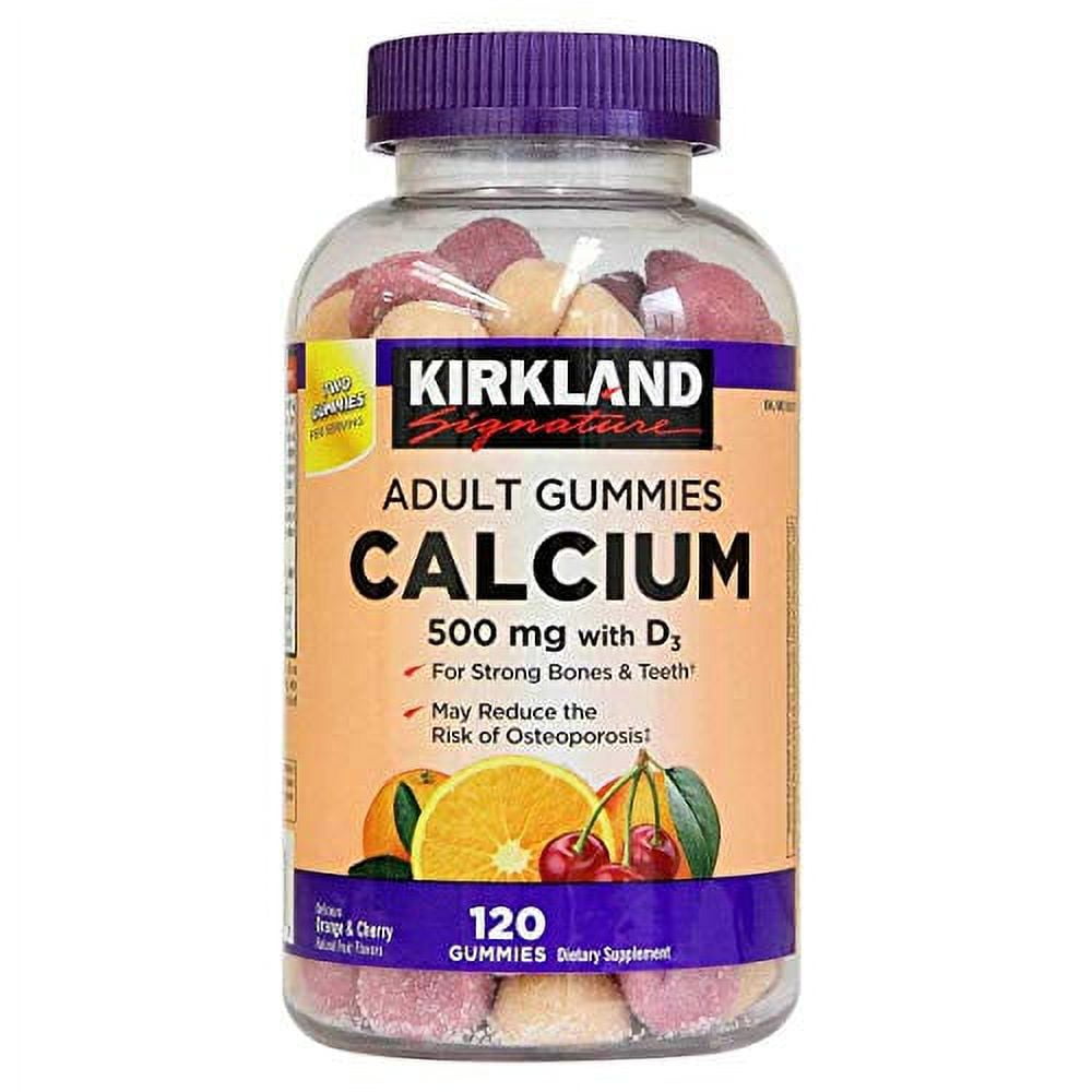 Kirkland Signature Calcium with Vitamin D3 Adult Gummies, 120 ct