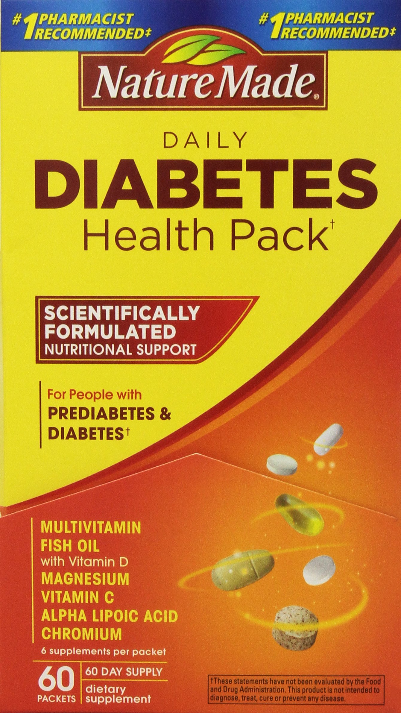 Nature Made Diabetes Health Pack, 60 Daily Packets