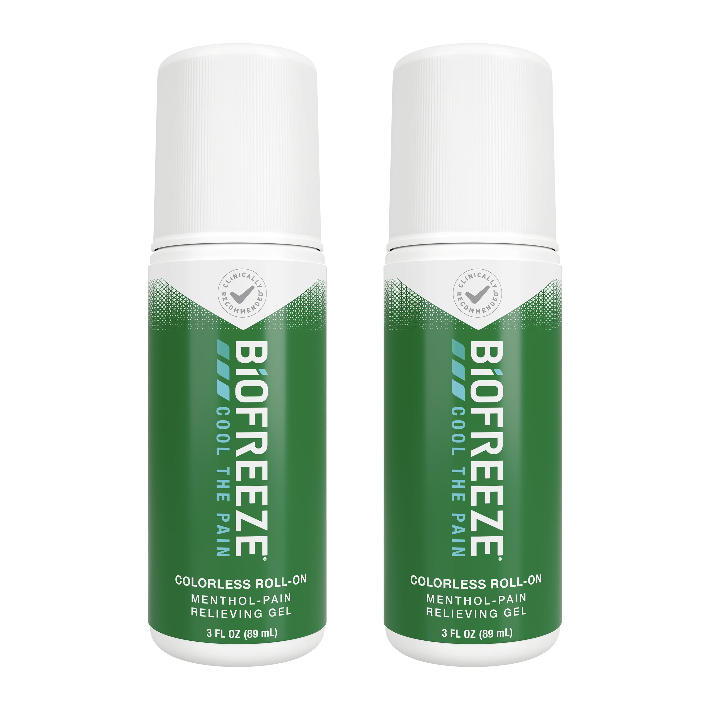 Biofreeze Roll-On Pain-Relieving Gel, 3 oz (Pack of 2)