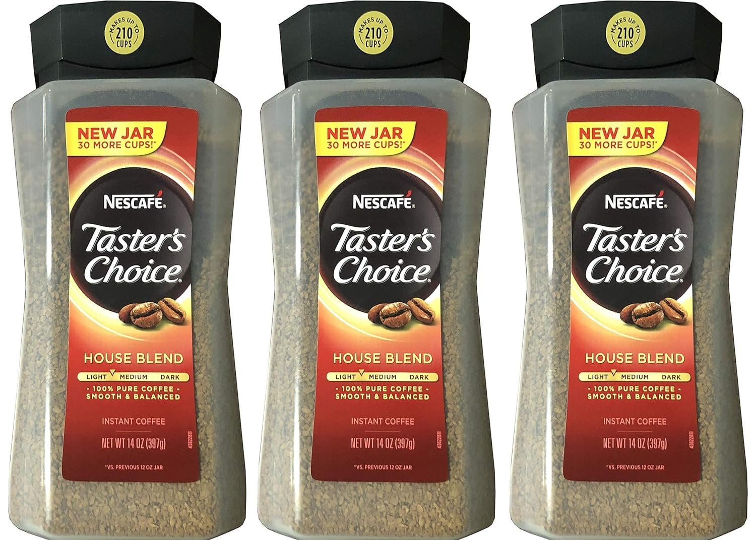 NESCAFÉ Taster's Choice Original Instant Coffee, 14 oz (Pack of 3)