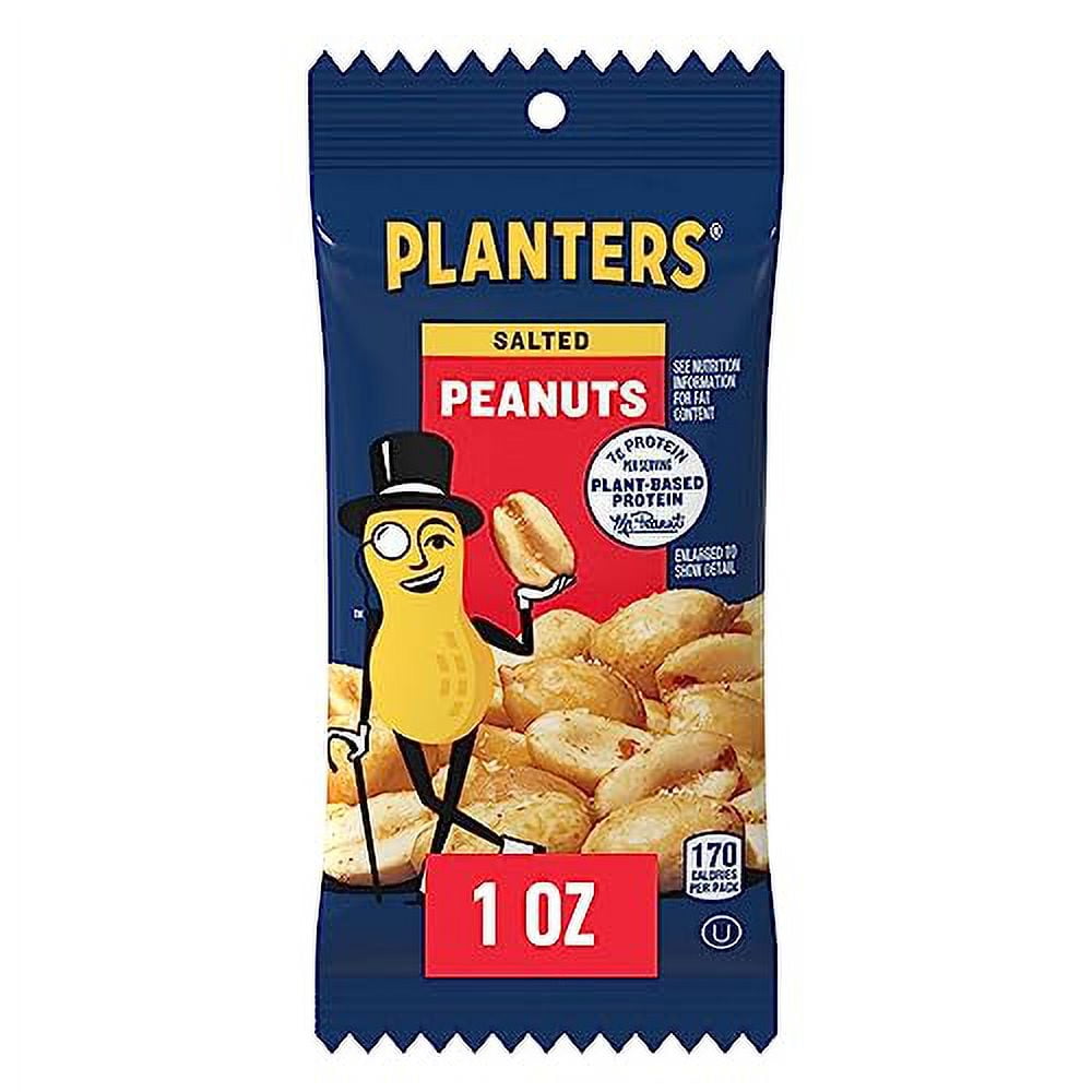 Planters Salted Peanuts, Single-Serve Snack Bags (60-Count Bulk Pack)