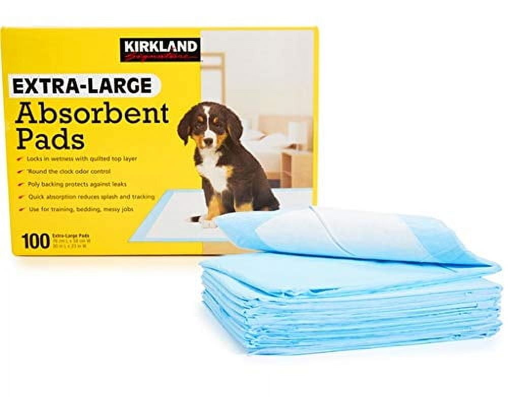 Kirkland Signature Extra-Large Leak-Proof Dog Training Pee Pads, 100 Count