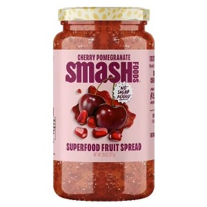 Smash Cherry Pomegranate Superfood Fruit Spread, No Sugar Added, 26 oz