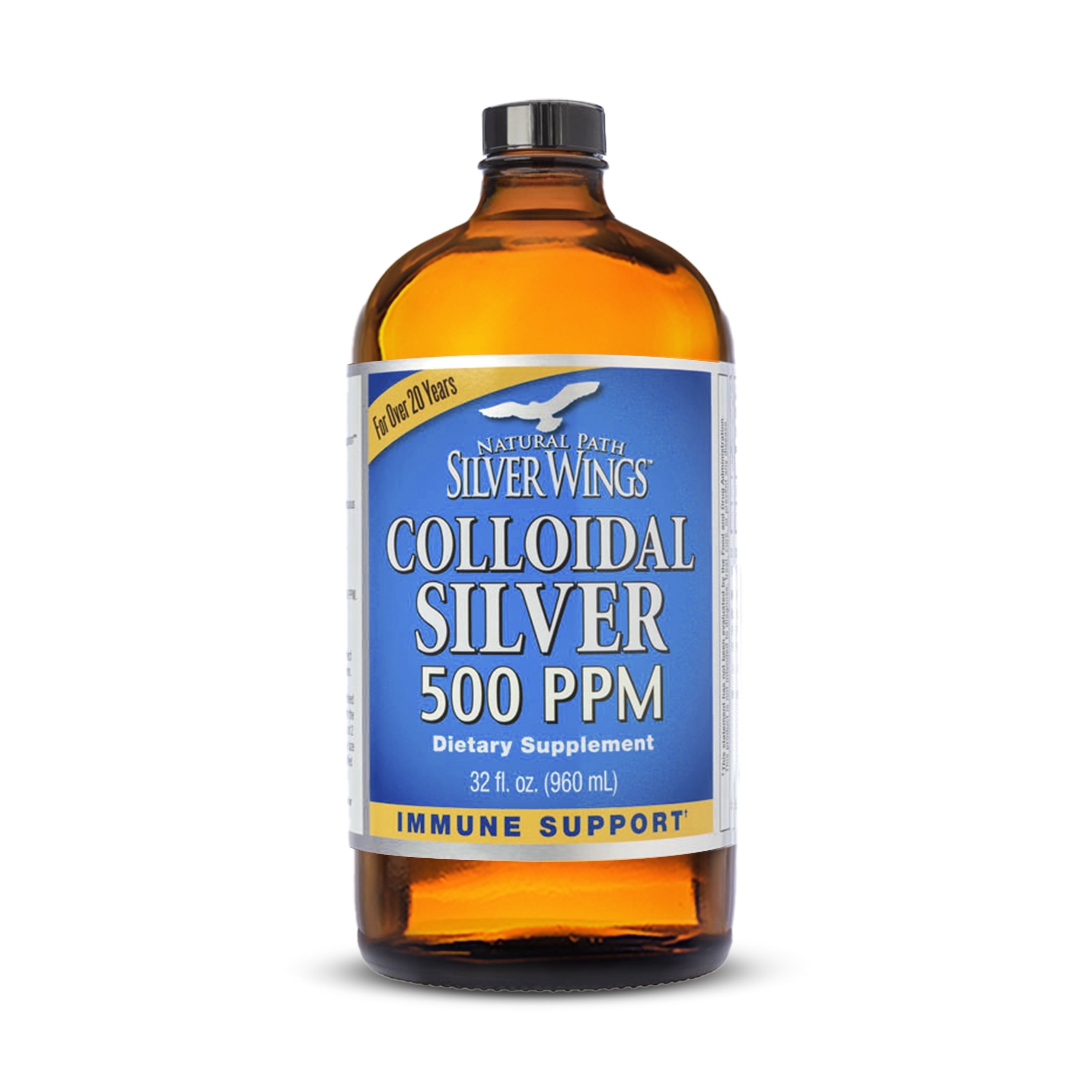 Natural Path Silver Wings Colloidal Silver 500 ppm, 32 fl oz