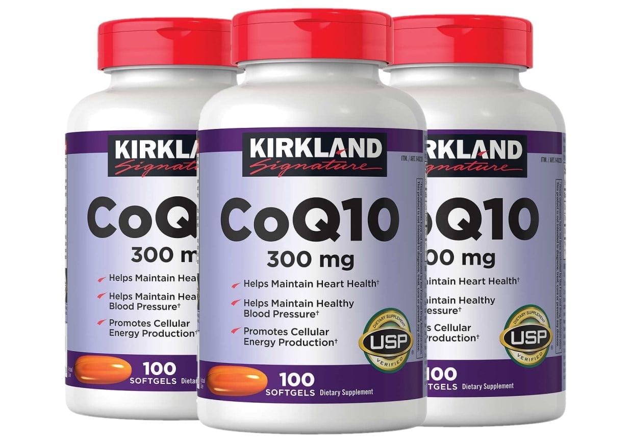 Kirkland Signature CoQ10 300 mg Softgels, 100 ct (Pack of 3)