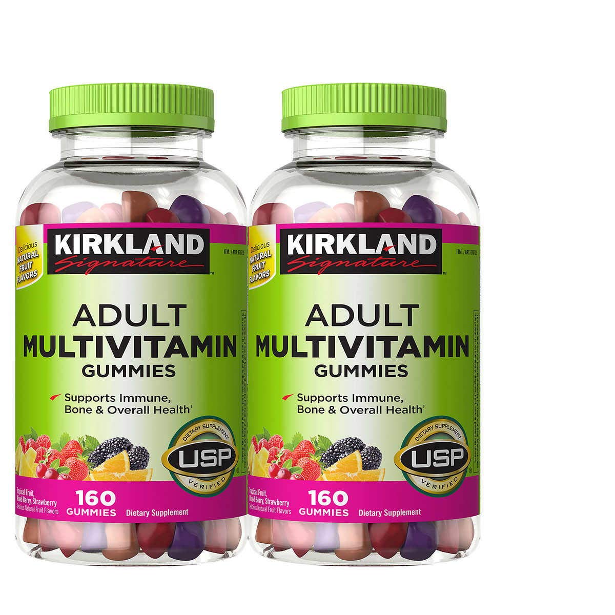 Kirkland Signature Adult Multivitamin Gummies, 320 Count (2-Pack)
