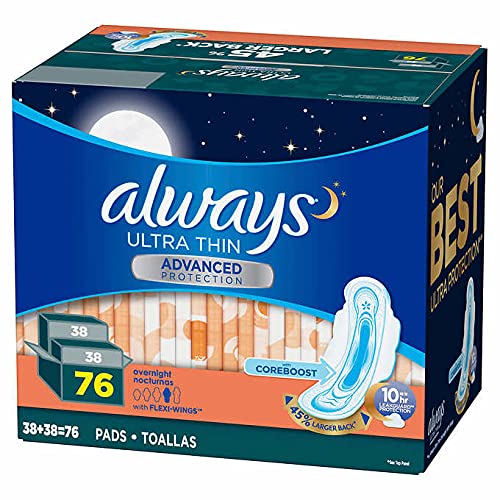Always Thin Advanced Panty Liners with Flexi-Wings, Regular, 76 Count