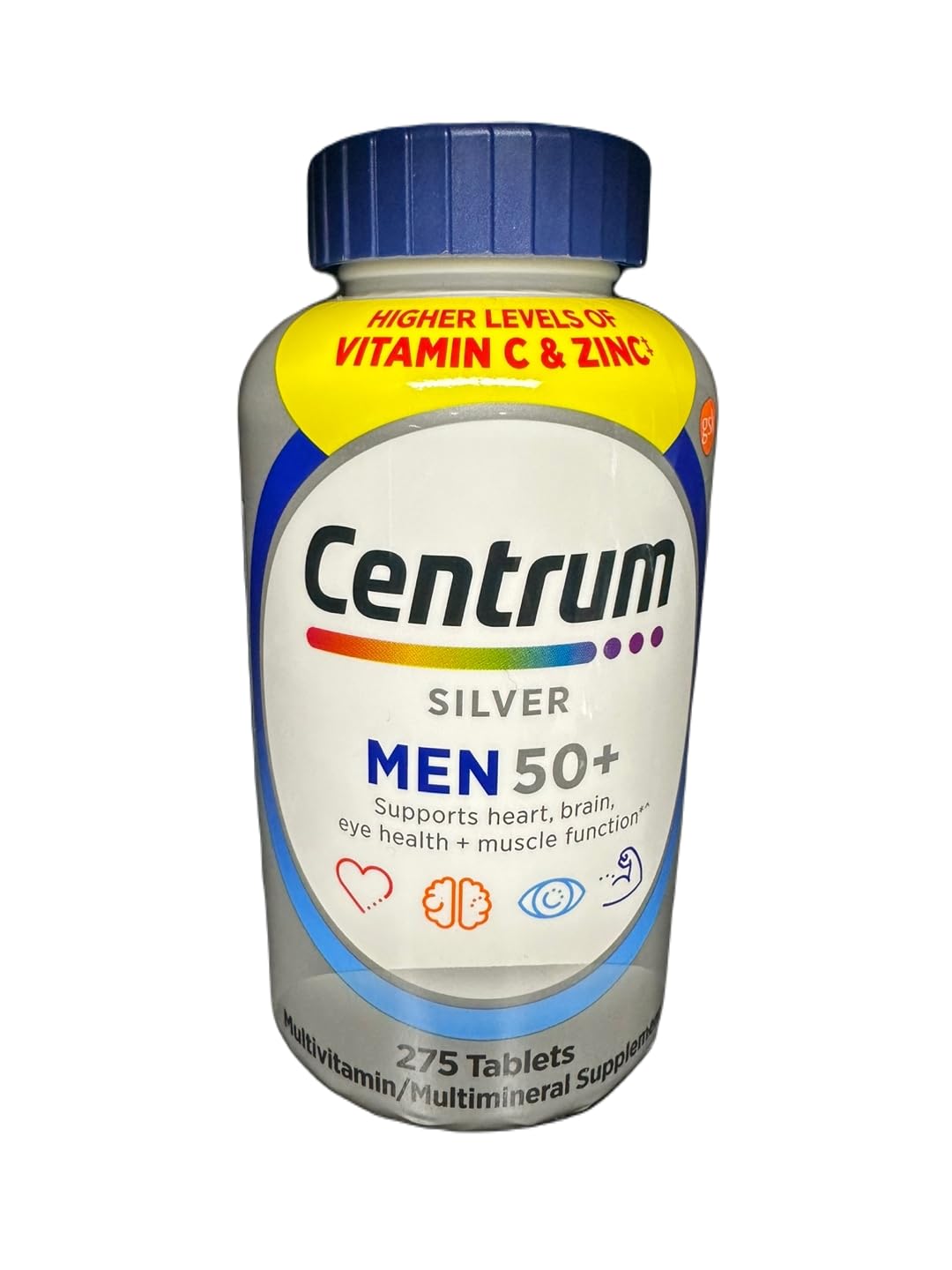 ikj Silver Men's 50+ Multivitamin & Multimineral Supplement, 275 Count
