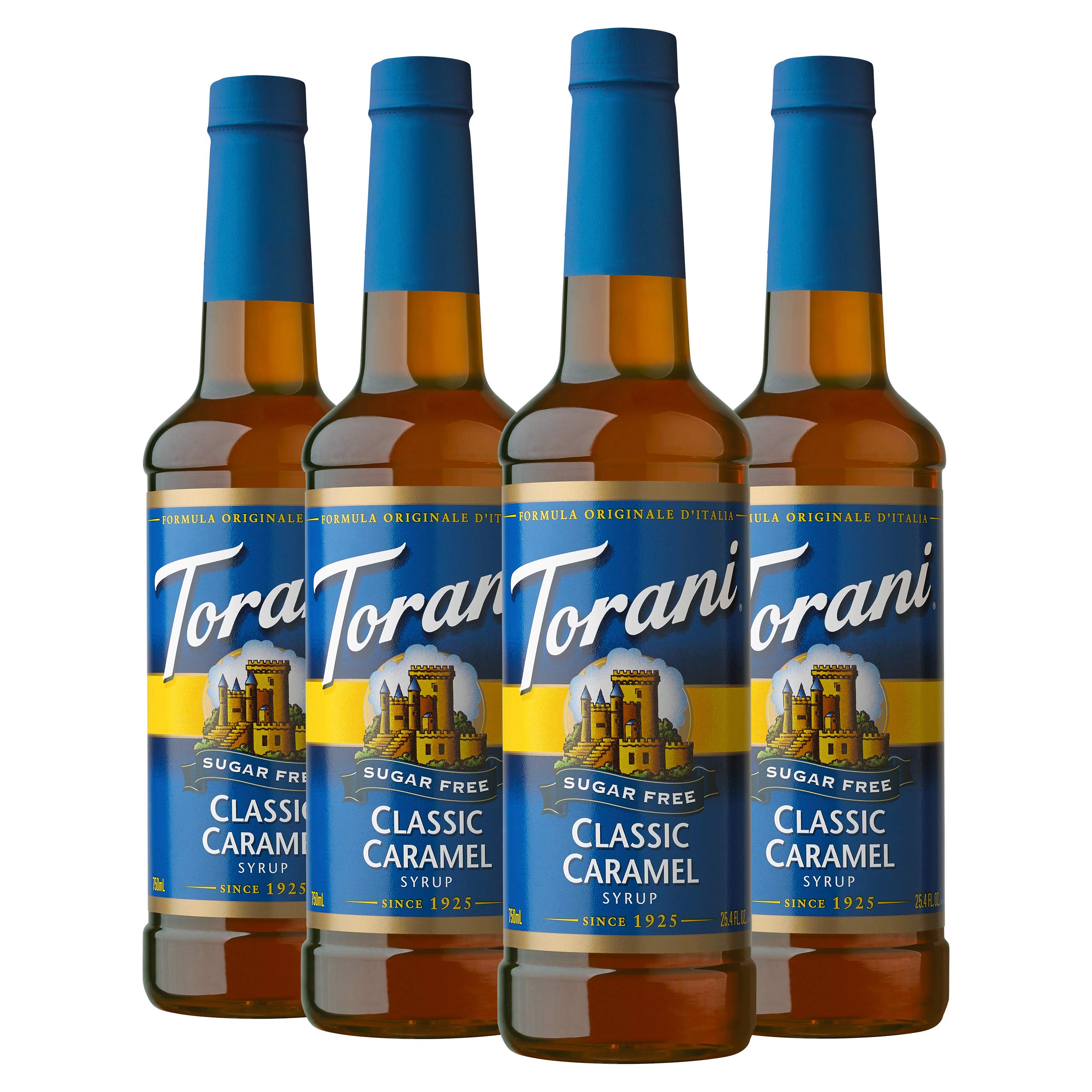Torani Sugar Free Classic Caramel Syrup, 25.4 oz (Pack of 4)