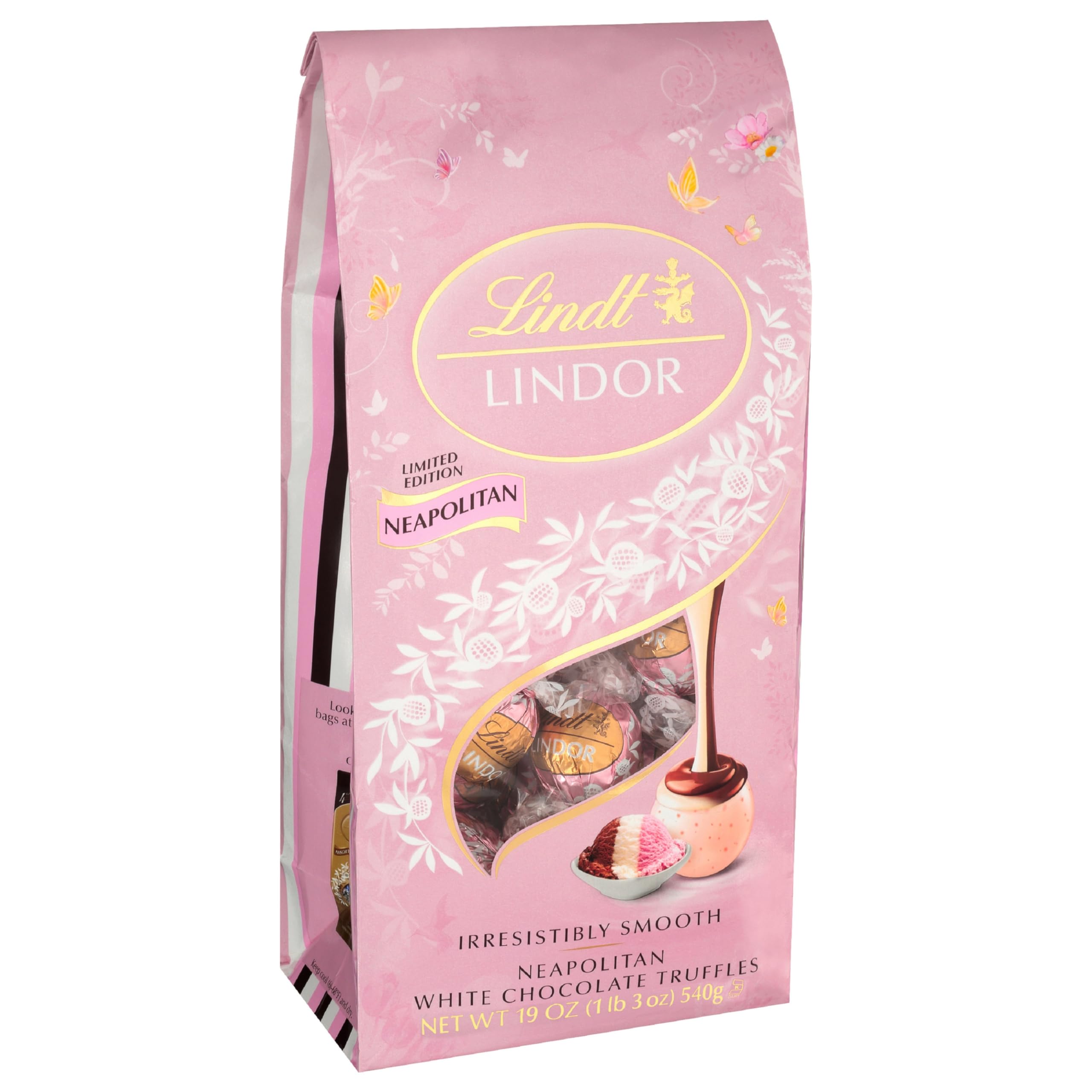 Lindt LINDOR Easter Neapolitan White Chocolate Truffles (19 oz Bag)
