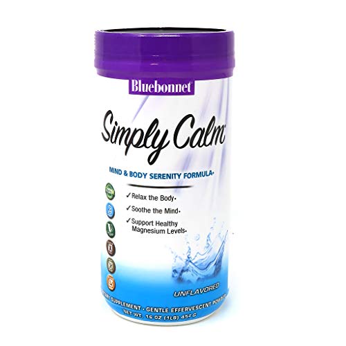Bluebonnet Simply Calm Magnesium Powder, Unflavored, 1 lb