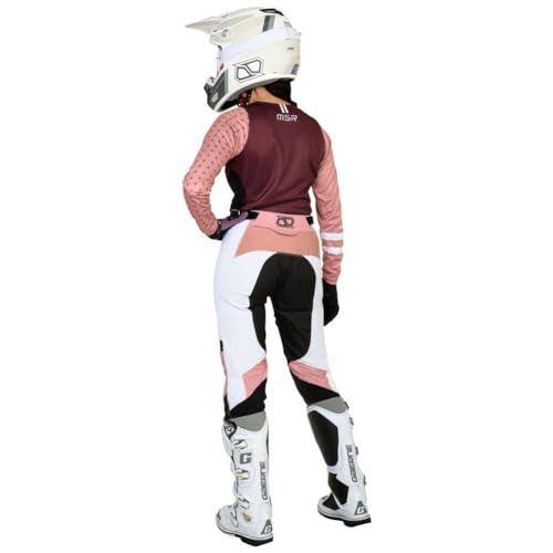 MSR Women's Nova MX Off road/ Dirt Bike Pants White & Pink - Picture 13 of 13